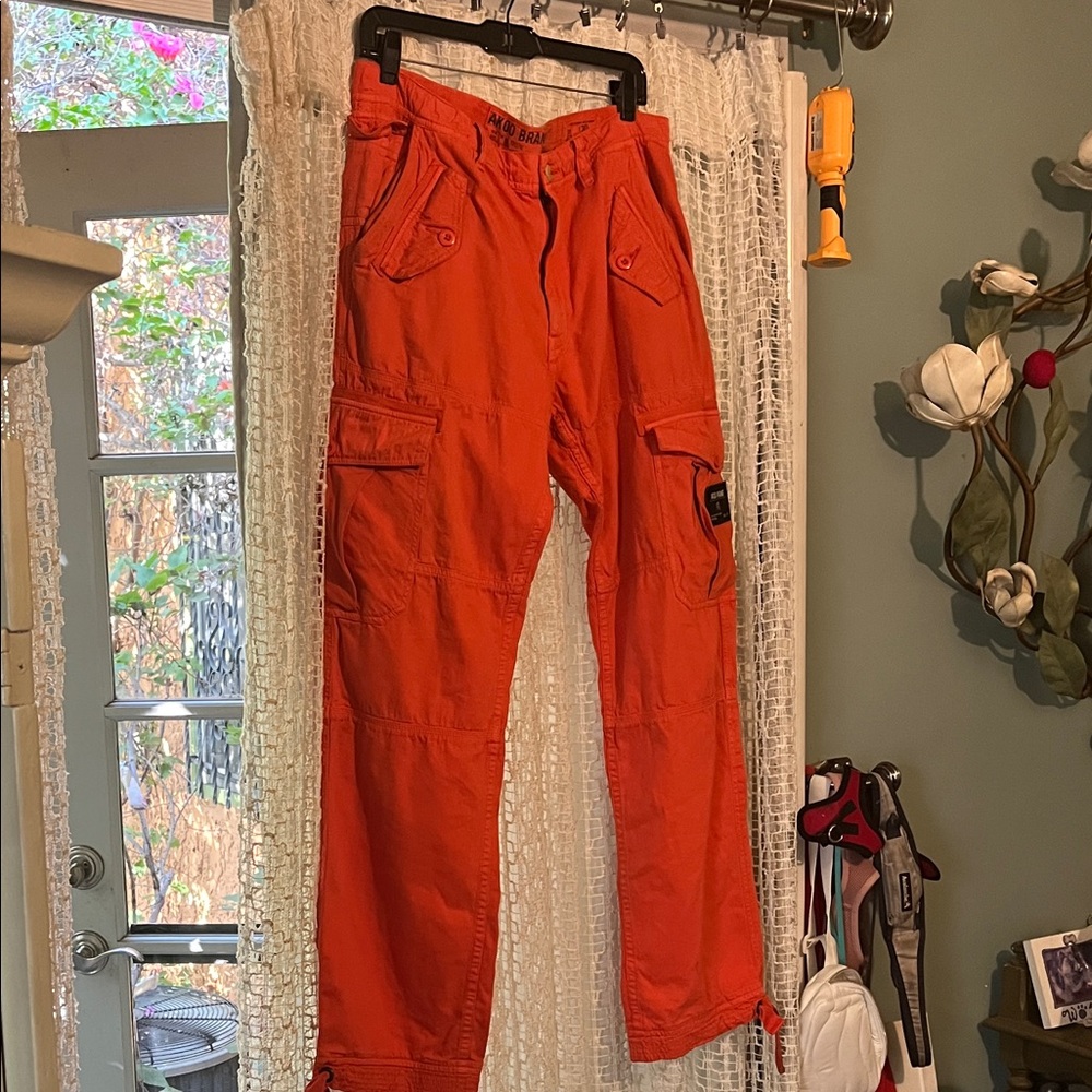 Akoo Vibrant Orange Cargo Pants Unisex